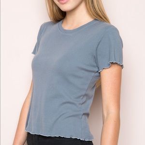 Brandy Melville Calvin top with ruffles